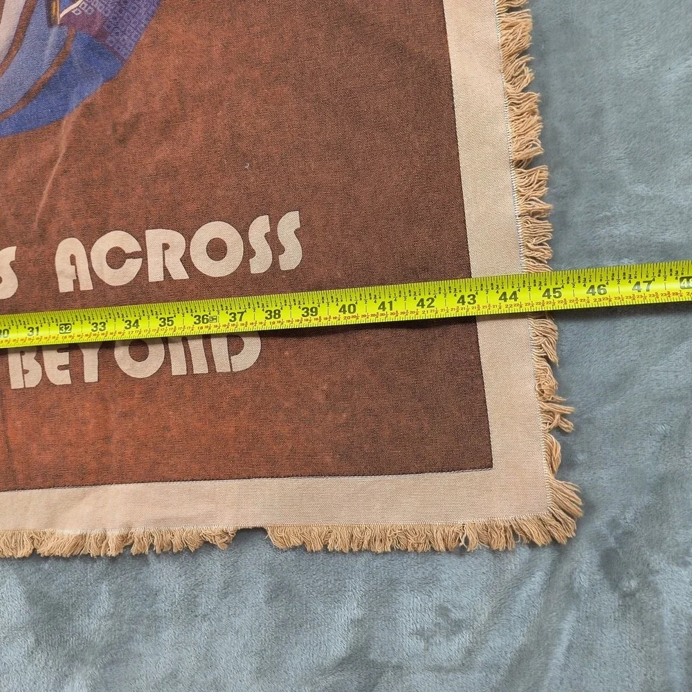 Vintage Fillmore The Ultimate Digs Tapestry 58x44 Wall Hanging Banner Fringe 70s